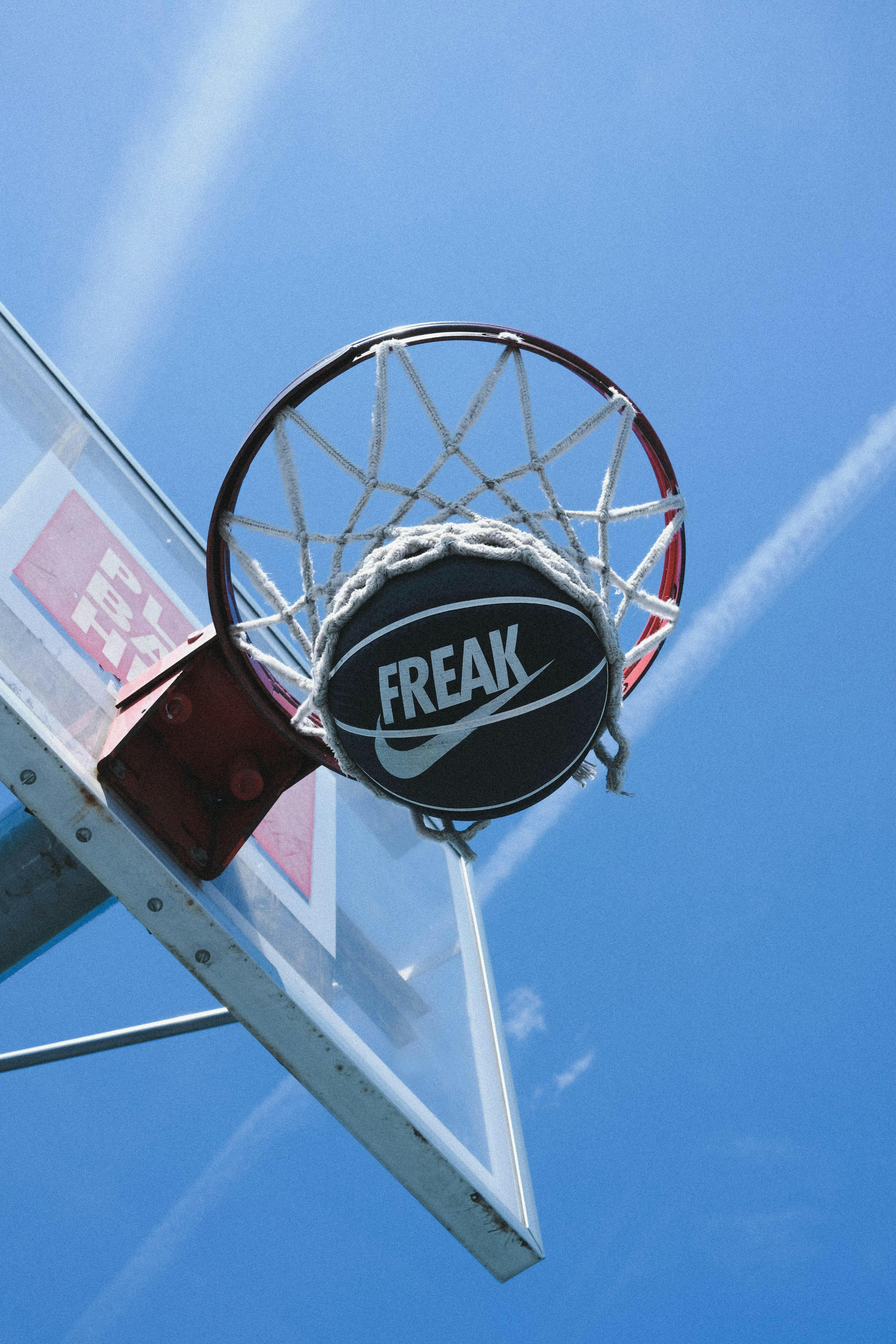 basketball in a hoop